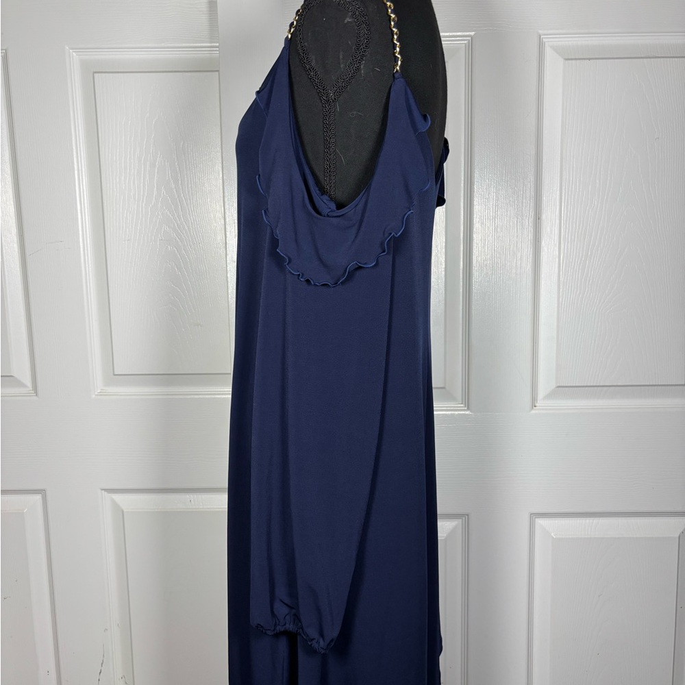 Michael Kors Navy Cold-Shoulder Long Sleeve Dress - Picture 9 of 14